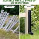 33.62" Heavy Duty Fence Post Repair Kit – One-Piece 11-Gauge Steel Anchor Ground Spike for 4x4 & 6x6 Wooden Fence Posts, Mailbox Post, Gate, Garden & Farm Reinforcement (1, Black)