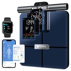 Tychesy 8-Sensor Smart Scale, Body Composition Pod Scale with Handheld Display, Measures Body Fat, Muscle Mass & BMI, FSA&HSA Eligible