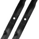 Aeagle AM141034 42'' High Lift Blades for John Deere D100 D130 D105 D110 D125 E110 E110 LT150 LA105 LA115 LA115 LA135 S130 X300 Z225 42 Inch Riding Mower Lawn Tractor, 7 Point Star, 3 Pack (Black)