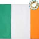 Irish Flag 4x6 ft for Outside, Heavy Duty Ireland Flags St Patrick's Day Irish National Country Banner 210D Polyester with 2 Brass Grommets