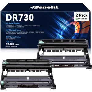 DR-730 DR730 Drum Unit 2 Pack Replacement for Brother DR-730 Drum Unit