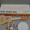 Vanplay Kids Guitar Set - Montessori Toys for 2 3 Year Old Boy Girls Birthday Gifts, 7 in 1 Musical Instruments for Toddlers 2-4, Band Sets with Ukulele/Flute/Tambourine/Maracas Toys for Kids 3-5