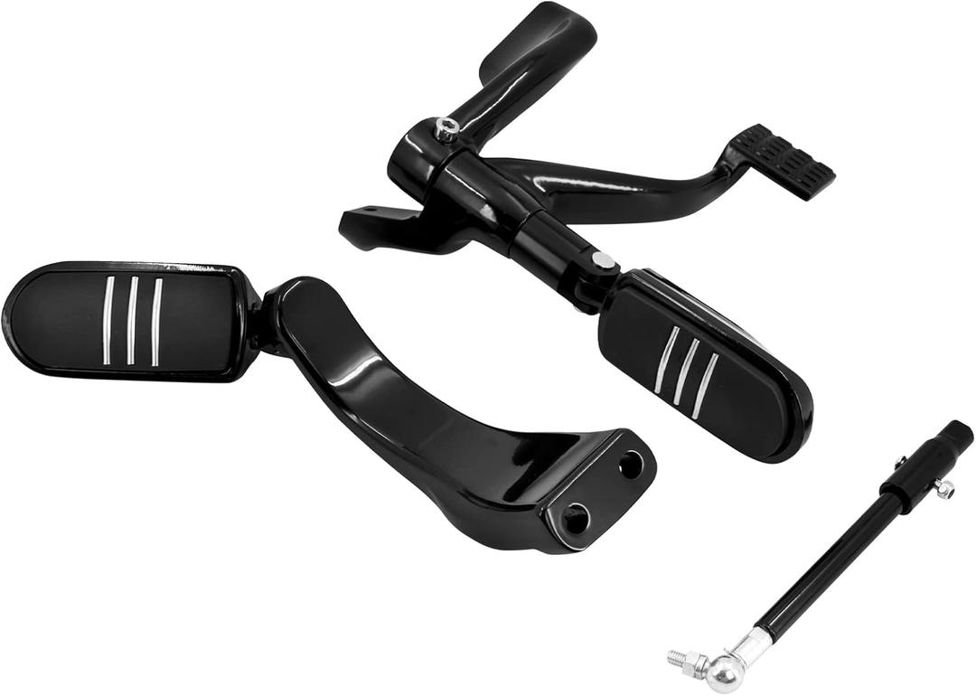Forward Mid Controls FootPeg Kit Lever Linkage Set Fit for Harley Sportster Iron 883 XL883N 48 XL1200X Iron 1200 XL1200NS 72 XL1200V Super Low XL883L Roadster XL883R 2014-2022 Black