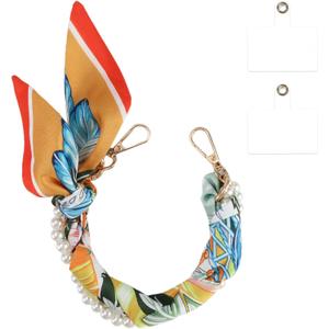 Scarf Phone Wrist Strap Hands-free Phone Charms Strap Durable Anti-drop Cellphone Chain (006 Orange)