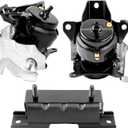 3PCS Front Left & Right Engine and Transmission Mounts Compatible with 2014-2018 Sliverado Sierra 1500 V8, 2015-2020 Escalade Tahoe 4WD, Replace OE: 84175582, 84175583, A2638