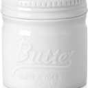 DOWAN Butter Crock, French Butter Dish for Spreadable Soft Butter, Ceramic Butter Keeper With Lid for Countertop, Butter Dish With Waterline, Housewarming Gift, Kitchen and Home Decor, Soft White
