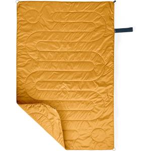 Huzi Infinity Travel - Packable Blanket - Puffy - for Travel Outdoor Picnic Trip Camping Beach - 57 x 38 (Ochre Yellow)