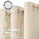 BGment 36 Inch Short Curtains for Small Window, Light Filtering Linen Burlap Textured Window Treatments Grommet Sheer Drapes for Kitchen Cafe, 2 Panels, Beige, 42 X 36 Inch