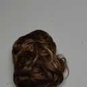 REECHO 12" Ponytail Extension, Classic Loose Curly Wavy Claw Clip Pony tails Hair Extensions Hairpieces for Women - Chestnut Brown with Highlights