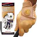 Copper Tech Men’s Golf Gloves - Joint Support for Golfers with Copper Compression - 100% AAA Synthetic Leather - Built for Comfort & Joint-Friendly - Golf Gloves Men Both Handed Golfers (2nd Gen)