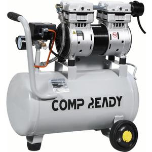 6 Gallon Portable Air Compressor 1HP 2.5 CFM@90PSI 60dB Ultra Quiet Oil Free Air Compressor Ideal for Tire Inflation Pneumatic Tool Spray Painting (Classic Configuration)