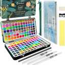Artecho Watercolor Paint Set 168 Colors, Painting Kit with Watercolor Pad, Brushes and Pencil, Ideal Water Color Kit for Beginners & Professionals