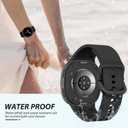 Sport Bands Compatible with Samsung Galaxy Watch 8 Band 40mm 44mm/8 Classic 46mm Women Men,Soft Silicone Replacement Strap Waterproof Wristband for Samsung Galaxy Watch 8 Classic Bands 46 mm,6 Pack
