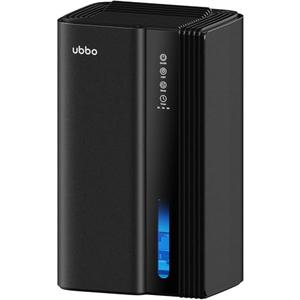 UBBO 95oz Dehumidifiers for Home, 1000 Sq.Ft Dehumidifier with drain hose - Auto Shut Off, Timer, Sleep Mode & Drain Hose - 7 Color Light for Bedroom, Bathroom, RV - Black