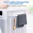 Magnetic Hanger Organizer for Laundry Room Organization, Clothes Storage Rack, Hanger Storage Rack for Washing Machine, White Laundry Room Rack