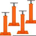 4 Pcs House Floor Jacks for Leveling,11-16" Height Range,9920 lbs to 6860 lbs Height Capacity (Each),Adjustable Support Basement Jack Crawlspace,Telescoping Screw Jacks for Temporary Support,Orange
