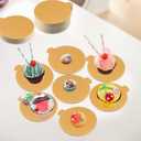100 Pcs 4 Inch Mini Cake Boards Round Golden Mousse Cake Boards Disposable Cardboard Plate Round Coated Cakeboard for Kitchen Baking Caking Pizza Dessert Cupcake Tray (4 Inch)