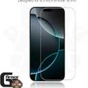 2 Pack Ultra Clear Glass Screen Protector for iPhone 16 Pro (6.3-inch) - Lifetime Replacement, 9H Tempered Glass, Scratch Resistant, Phone Case Compatible