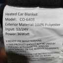 CooCoCo 12V/24V Car Heated Blanket for Back Pain Relief, 12x24 Inch Electric Car Blanket with 5 Heat Settings, Auto Shut Off, Heated Blanket Eligible for Car, Truck, SUV, Van, or Van