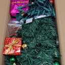 Prextex 23-Inch Mini Christmas Tree with Lights- Small Holiday Tree with Ornaments, Star Topper, and Gift Boxes- Easy Setup Table Decorations for Home, Office, and Indoor Festive Displays (Green)