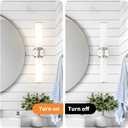 Brushed Nickel Wall Sconces Set of 2, Modern Bathroom Vanity Lights for Mirror, Wall Light Fixtures with Milk Glass for Bathroom, Bedroom, Hallway, E26 Base, Bulbs Required, 22.05 Inch