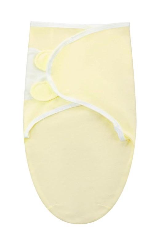 VitalCozy 1 Pcs Preemie Swaddle Preemie Swaddle Wrap Adjustable Blanket Cotton Blanket for Boys Girls Sleep(Yellow)
