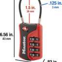 Master Lock 4697D Set Your Own Combination TSA Approved Luggage Lock, 1 Pack, Colors May Vary Red