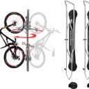 Steadyrack Bike Rack - Pivoting Mountain Bike Rack, Holds Up 77lbs, Fits 20"-29", 2.1"-2.8" Tires, Foldable Wall Mount for Space-Saving Storage Bicycle Hanger - 2 Pack