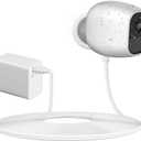 Power Charging Cable 3M/10Ft, Power Extension Charging Cable and Charger Adapter for Arlo Pro & Pro 2 and Arlo Go, Weatherproof Outdoor Indoor, Solved The Need to Constantly Charge Batteries (White)