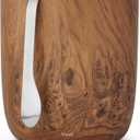 Swell Stainless Steel Ice Bucket with Tongs, 68oz Capacity, Teakwood Finish, Triple-Layer Vacuum Insulated to Keep Ice Colder Longer, BPA-Free Barware
