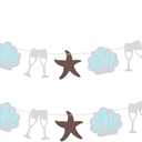 2pack Last Toast on the Coast Banner, Summer Beach Starfish Seashell Banner | Coastal Party Decor Banner for Beach Bach Last Toast on the Coast Party Decorations