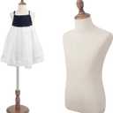 Kid Dress Form, Mannequin Child Display Body Bust Forms Maniki Little Boy Girl, 8-9 Years Old, Brown