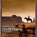 A PLUS MAX 22x28 Picture Frame Brown Light Weight Wall Mount