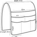 Teniux Remote Control Holder Faux Leather Armrest Organizer with 6 Pockets for recliner couch sofa, Armchair Caddy for Smart Phone, Book, Magazines, Ipad, Remotes (Rose Wine)