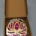 Kalakriti Lotus Artificial Garlands Navratri | Floral Wall Hanging Temple Decoration | Lohri Pongal Pooja Room Back Dropper Showpiece for Home Indian Diwali Decor Gift Item,Pack of 6, 10 Inch