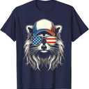 Redneck Raccoon Mullet White Trash Party Attire 4th July T-Shirt (Small, Black)