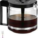 Carafe Compatible With Technivorm 89830 1.25L Glass Carafe, 10Cup/40oz Coffee Pot Compatible with Moccamaster KBG/KBGV/CDG Model Brewer, External Metal Ring Reinforcement