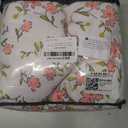 Duvet Cover Queen Size Pink Floral on Side A, Pink & Small Flowers on Side B, Comforter Cover Soft & Lightweight Microfiber Quilt Cover with Zipper Closure and 2 Pillowcases