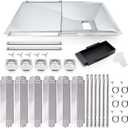 Hiorucet Grill Grease Tray Replacement Parts for Nexgrill 720-0896B, 720-0925, 720-0882A, 720-0896, 720-0925P, Adjustable Gas Grill Drip Pan, Heat Plate Shield, Burner, Igniters for Nexgrill 6 Burner.