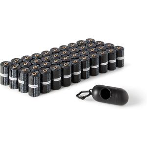 Amazon Basics Dog Poop Leak Proof Bags with Dispenser and Leash Clip, Unscented, 13" x 9", 600 Count