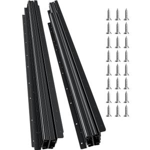 VEVOR Undermount Heavy Duty Drawer Slides, 16 24 32 40 Inch 260 lb Load Capacity Full Extension Ball Bearing Under Stair Cabinet Rails, Bottom Stair Cabinet Glides Track Runners (40inch, Black)