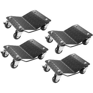 VEVOR Car Wheel Dolly, 6000 lbs/2722 kg Car Moving Cart with Brakes, Set of 4 Piece, Heavy-Duty Vehicle Dolly, Moving Cars, Trucks, Trailers, Motorcycles, and Boats