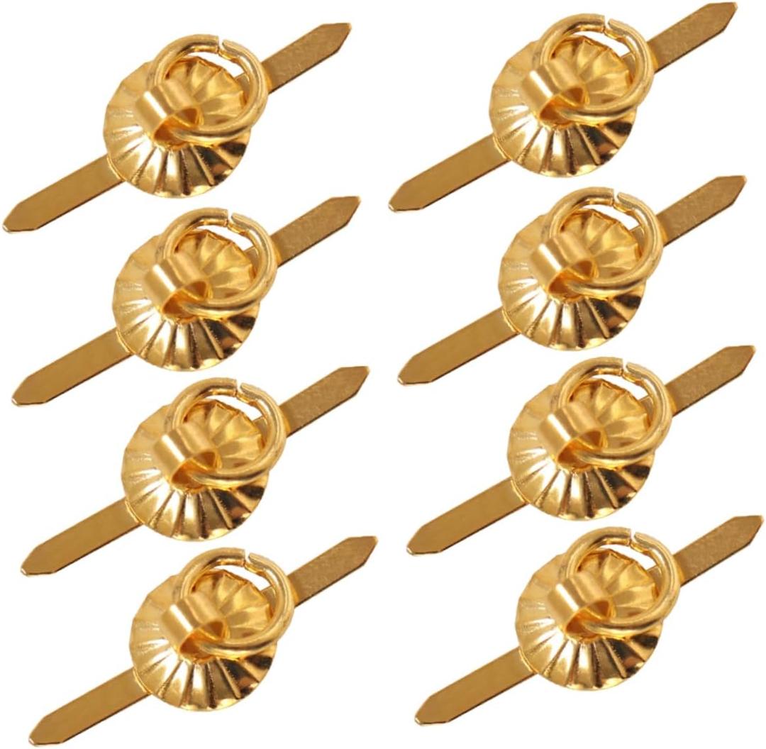 VOSAREA 1/6 Scale Miniature Drawer Pulls Vintage Ring Handles for Doll House Furniture Accessories 8 Pack Tiny Cabinet Knobs for DIY Mini Furniture Decoration