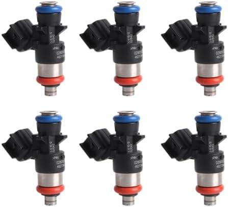 6Pcs Fuel Injector 4 Holes Fit for Jeep Cherokee 3.2L V6 2014-2017, Fuel Injector Replacement for 0280158313, 04627794AA