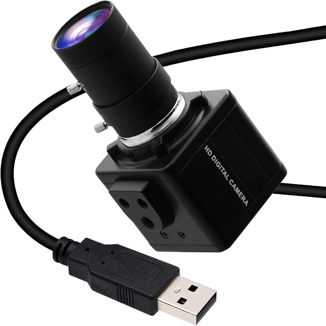 SVPRO 260fps High Speed Glof Swing Camera 1080P 60fps Manual Focus Computer Webcam with 5-50mm Lens 10X Optical Zoom Close-ups for Windows Linux MacOS Android Raspberry Pi