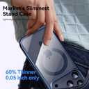 Lens Stand for iPhone 17 Pro Max Case (with Camera Control Button) Compatible with MagSafe, Military-Grade Drop Protection Magnetic Phone Case for iPhone 17 Pro Max Clear Cover, Deep Blue