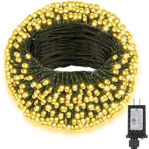 132FT 400 LED Christmas Lights, Twinkle Xmas Lights with 8 Modes and Timer, Outdoor Waterproof Christmas Tree Lights for Room Bedroom Wedding Party Holiday Decorations, Warm White
