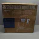 Giraffe Tools Retractable Heavy Duty Hose Reel, 1/2" x 100FT Automatic Rewind Garden Hose Reel with 360 Swivel Base, Ground Mounted for Lawn, Patio, Concrete Floor & Yard Watering