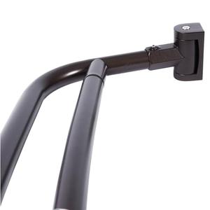 JS Jackson Supplies Double Curved Shower Rod, Metal Construction, Adjustable Between 44 to 70 Inches, Aluminum Rods and Zinc Mounting Hardware, Quality Modern Bathware, Oil Rubbed Bronze Finish