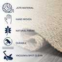 JONATHAN Y Espina Hand Woven Herringbone Chunky Jute Ivory Indoor Area Rug, 3x5, Bohemian, Cottage, Easy-Cleaning for Living Room, Bedroom, Kitchen, Pet Friendly, Non-Shedding (NFR101B-3)